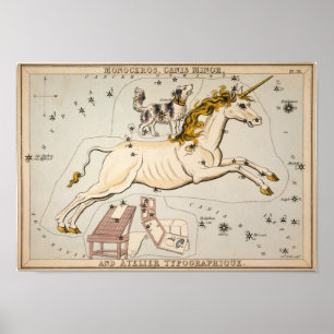 Celestial Vintag Map Poster
