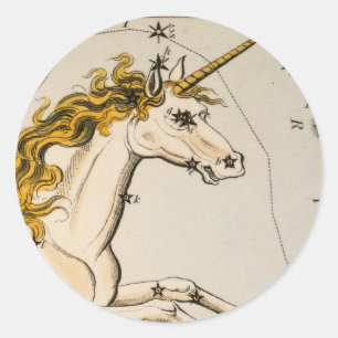 Celestial Vintag Map Runder Aufkleber