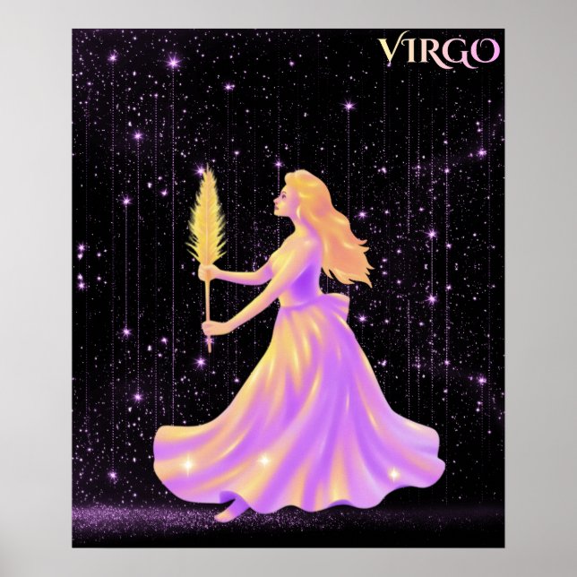 Celestial Virgo – Astrology Art Poster (Vorne)