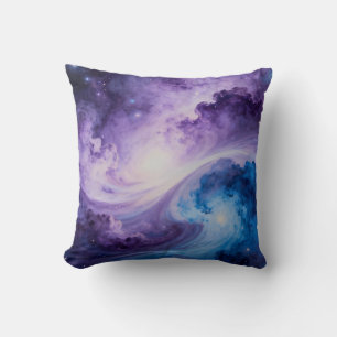 Celestial Vortex: Indigo und Amethyst Kissen
