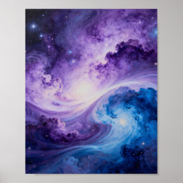 Celestial Vortex: Indigo und Amethyst Poster