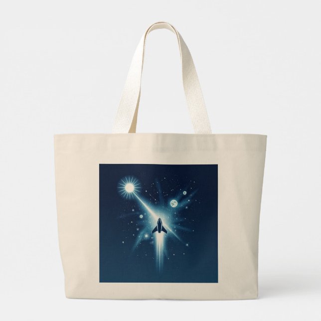 Celestial Voyage: Gravity Tote Bag Design" (Edit) Jumbo Stoffbeutel (Rückseite)
