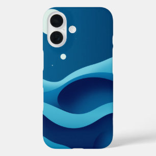 Celestial Waves: Ein Abstrakter Traum iPhone 16 Hülle