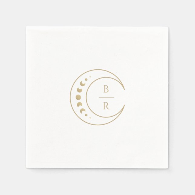 Celestial Wedding Paper Napkin Serviette (Vorderseite)
