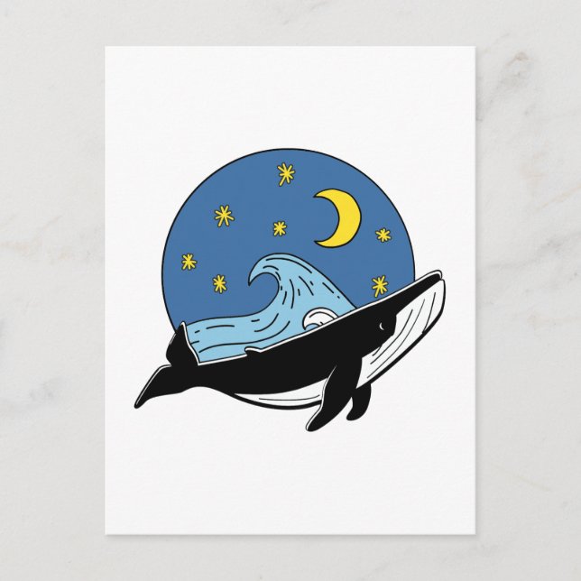 Celestial Whale Postkarte (Vorderseite)