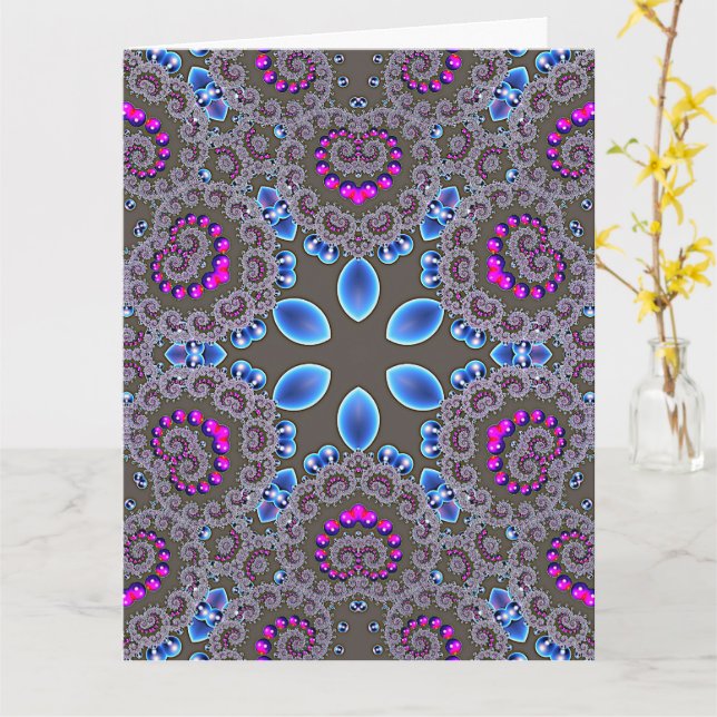 Celestial Whirl Blank Greeting Card Karte (Gelbe Blume)