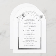 Celestial White Silver Sun Moon Stars