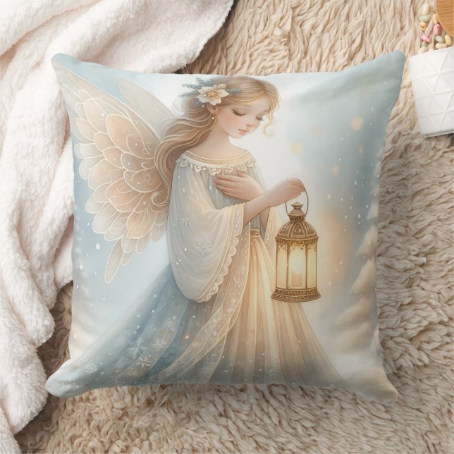 Celestial Winter Angel Lantern of Comfort Kissen (Decke)