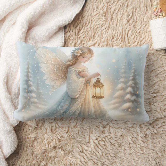 Celestial Winter Angel Lantern of Comfort Lendenkissen (Decke)