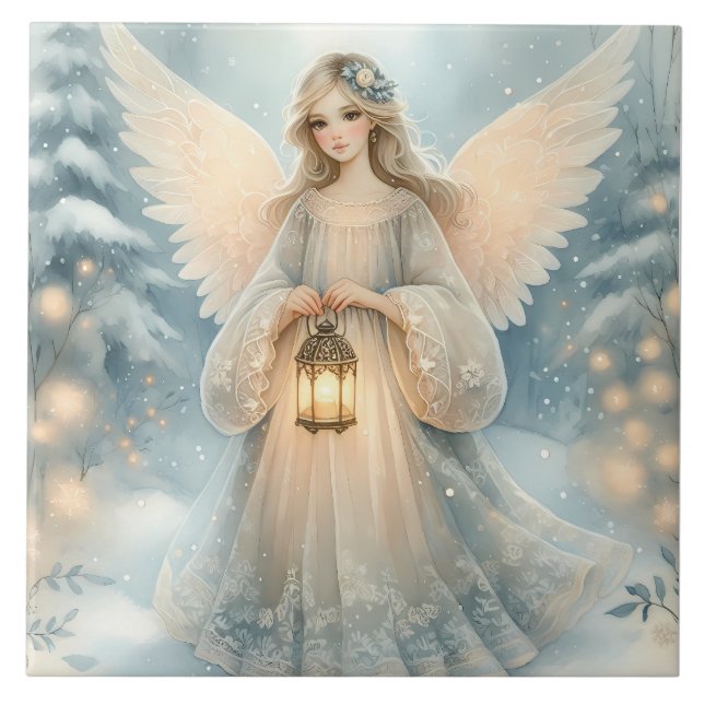Celestial Winter Angel Lantern of Grace Fliese (Vorderseite)