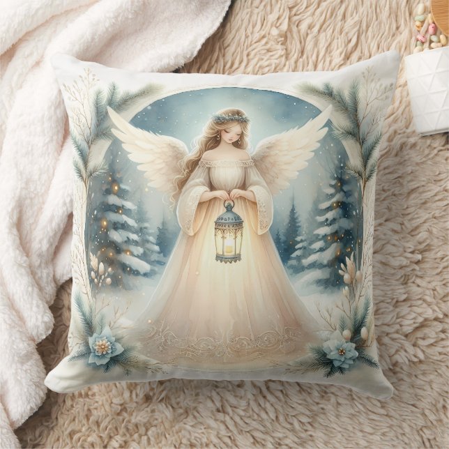 Celestial Winter Angel Lantern of Hope Kissen (Decke)