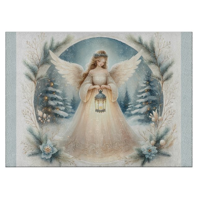 Celestial Winter Angel Lantern of Hope Schneidebrett (Vorderseite)