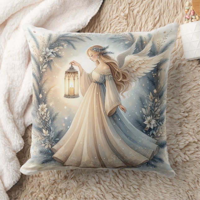 Celestial Winter Angel Lantern of Peace Kissen (Decke)