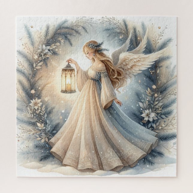 Celestial Winter Angel Lantern of Peace Puzzle (Vertikal)