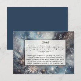 Celestial Winter Midnight Sparkle Wedding Begleitkarte