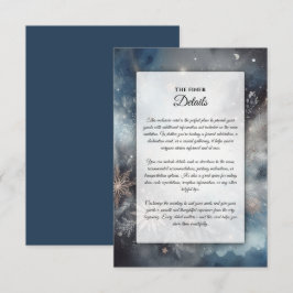 Celestial Winter Midnight Sparkle Wedding Begleitkarte