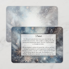 Celestial Winter Midnight Sparkle Wedding Begleitkarte