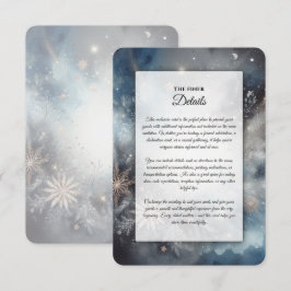 Celestial Winter Midnight Sparkle Wedding Begleitkarte