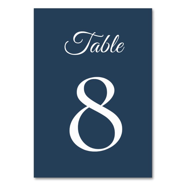 Celestial Winter Midnight Sparkle Wedding Tischnummer (Vorderseite)