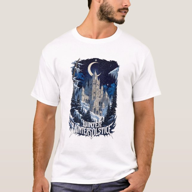 Celestial Winter Temple T-Shirt, Premium T-Shirt (Vorderseite)