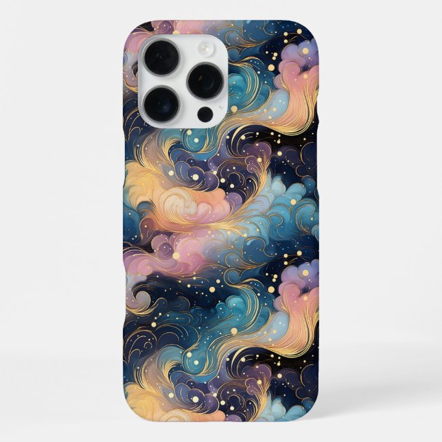 Celestial Wirbel - Elegantes Galaxy Abstract Desig iPhone Hülle (Rückseite)