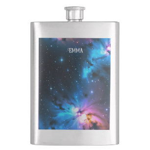 Celestial Wirbel von Stars Individuelle Name Flachmann