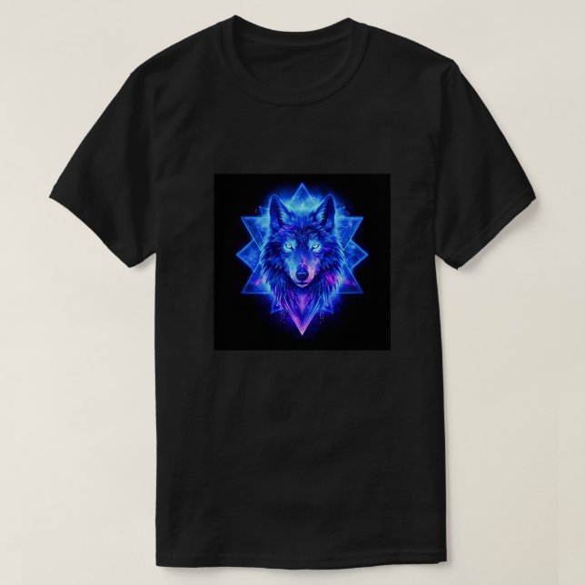 Celestial Wolf • Cosmic Energy Guardian Throw T-Shirt (Design vorne)