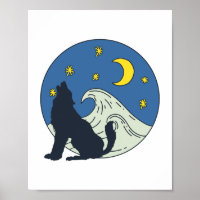 Celestial Wolf Mystical Art