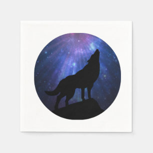 Celestial Wolf Paper Party Serviette