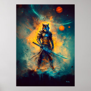 Celestial Wolf Ronin - Wächter der kosmischen Blad Poster