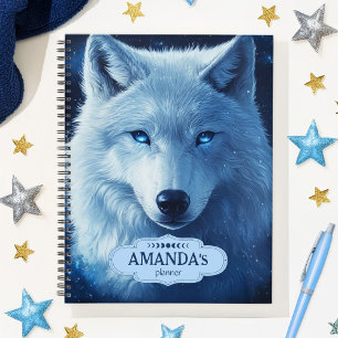 Celestial Wolf Sky Stars Teen Angst jeden Tag Planer