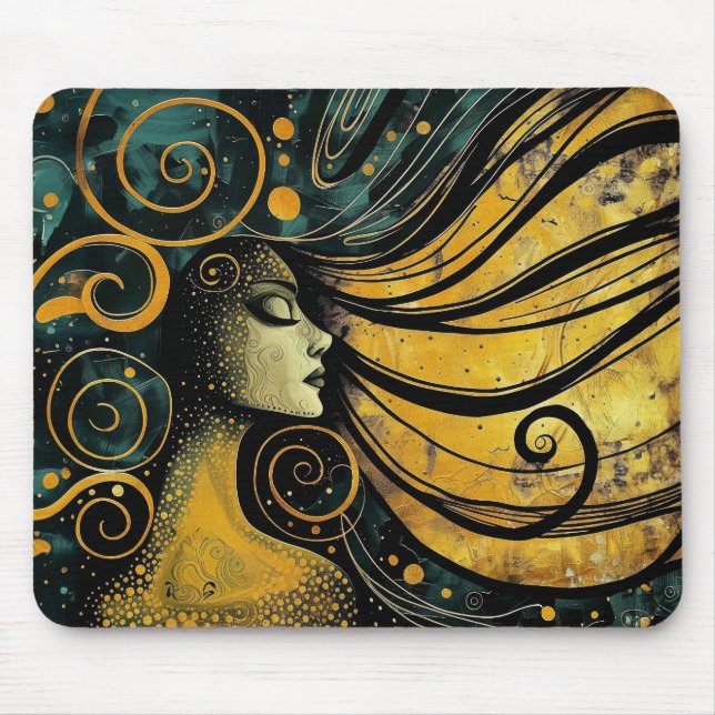 Celestial Woman Art Nouveau #3 Mousepad (Vorne)