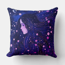 Celestial Woman Goddess Moon Stars Sky
