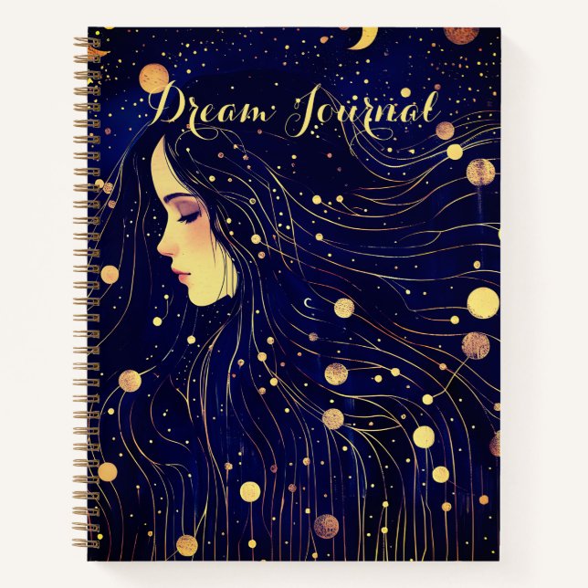 Celestial Woman Sky Goddess Dream Journal Notizbuch (Vorderseite)