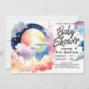 Celestial Wonder Baby Dusche Einladung