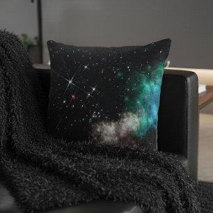 Celestial Wonderland: Farbenfrohe Wolken und Stern Kissen