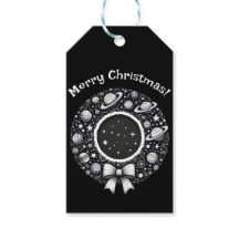 Celestial Wreath Gift Tag | Starry Holiday Charm