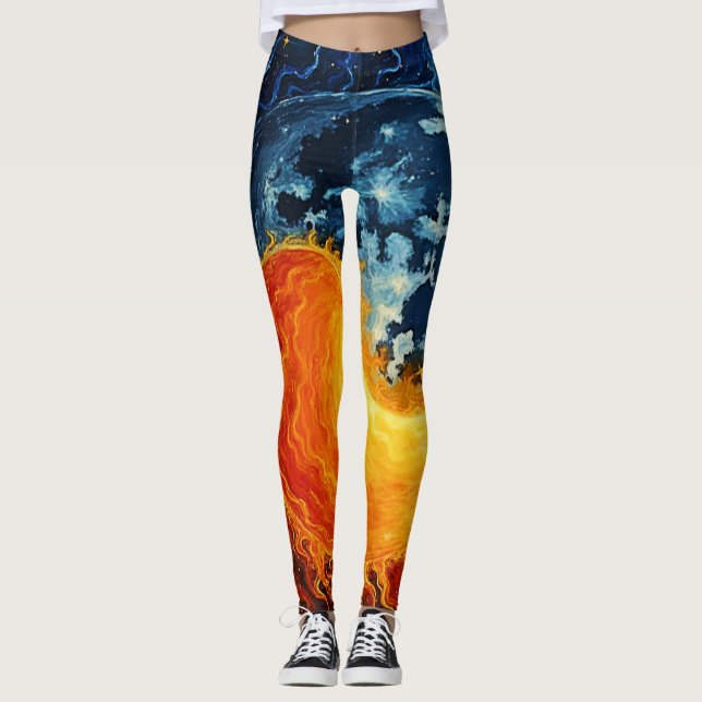 Celestial Yin Yang Art Leggings (Vorderseite)