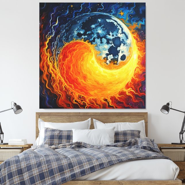 Celestial Yin Yang Art Leinwanddruck (Insitu (Schlafzimmer))
