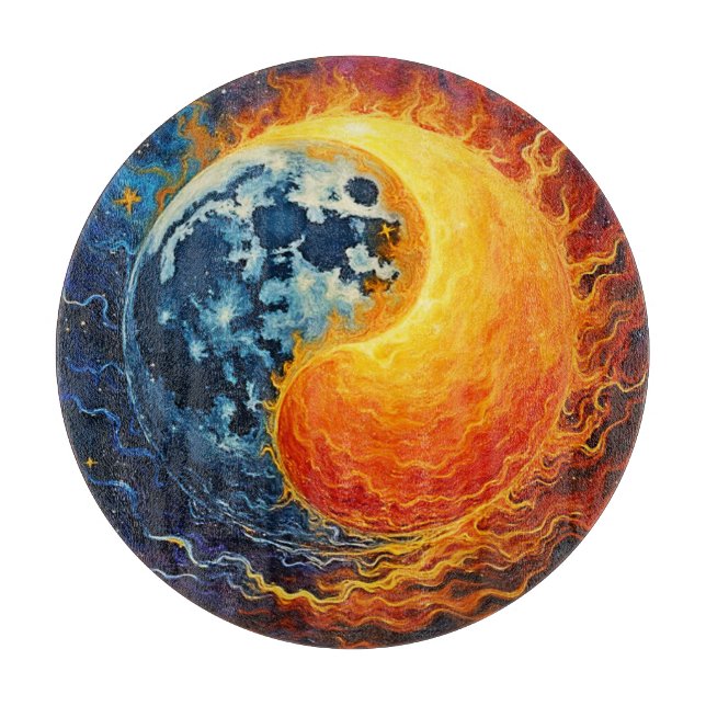 Celestial Yin Yang Art Schneidebrett (Vorderseite)