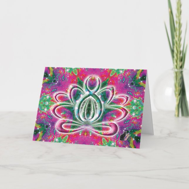 Celestial Zen Lotus Karte (Vorderseite)