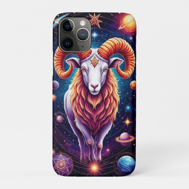 Celestial Zodiac Art Feed a Cosmic Aries Case-Mate iPhone Hülle (Rückseite)