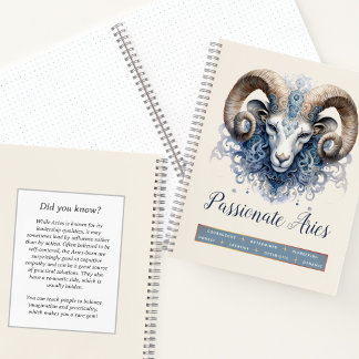 Celestial Zodiac Ram Ethereal Fantasy Aries Notizbuch