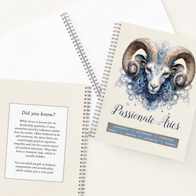 Celestial Zodiac Ram Ethereal Fantasy Aries Notizbuch (Von Creator hochgeladen)