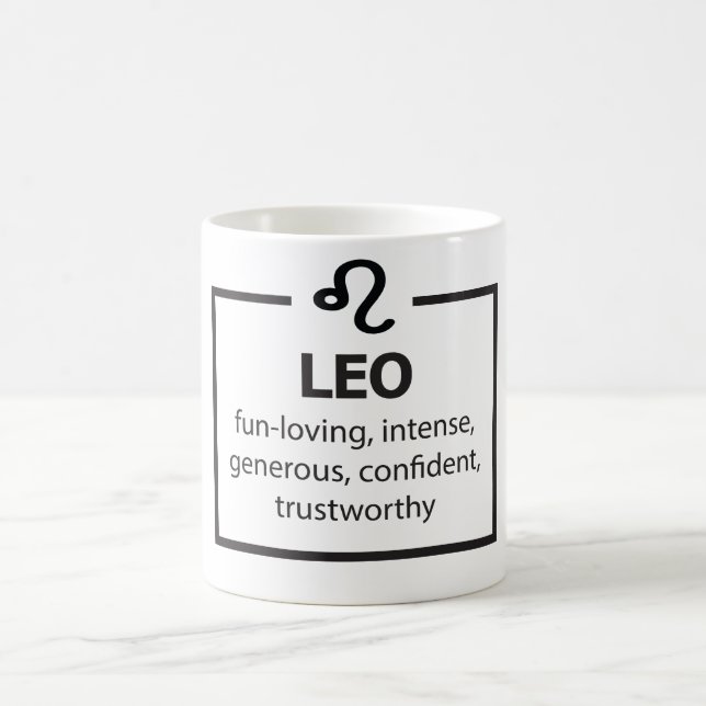Celestial Zodiac Sign Tasse/Leo Eigenschaften Kaffeetasse (Mittel)