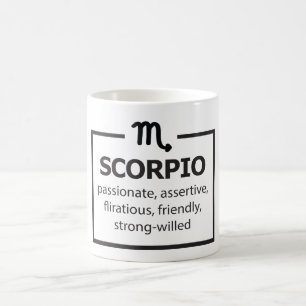 Celestial Zodiac Sign Tasse/Skorpio Eigenschaften Kaffeetasse