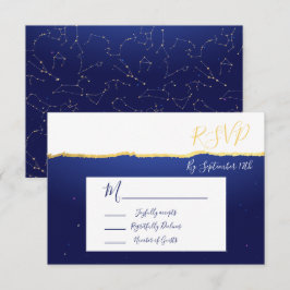 Celestial Zodiac Stars Hochzeitskarten UAWG RSVP Karte