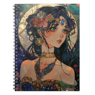Celestiale Prinzessin - Blues und Blooms Notizblock