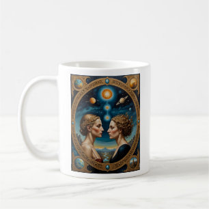 Celestie Divine Twins Cosmic Art T Shirt Kaffeetasse