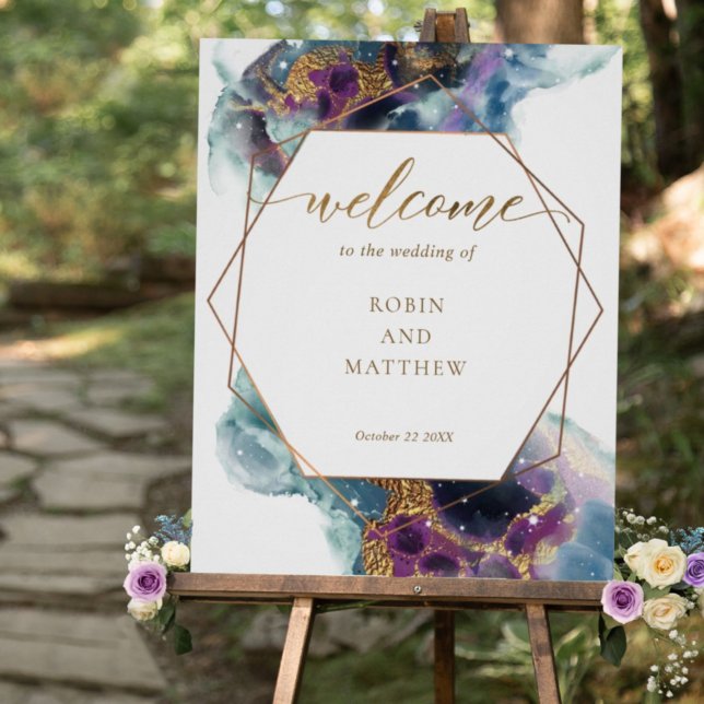 Celestie, Galaxy Blue Aquamarines Lila Begrüßungsz Poster (Von Creator hochgeladen)